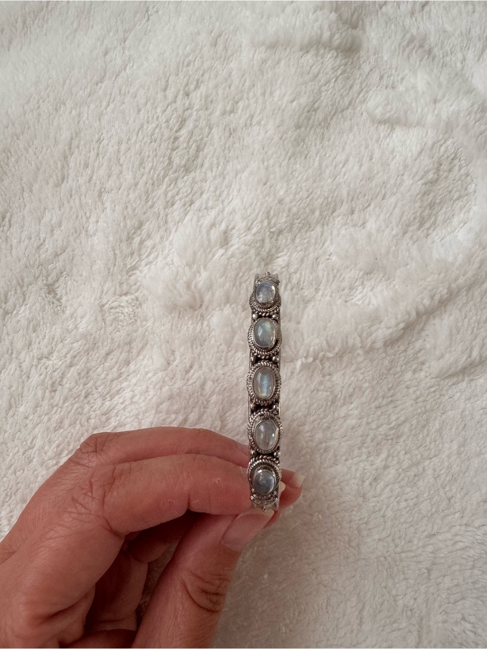 Sterling Silver Moonstone Bangle